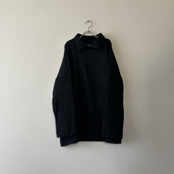 ニットのプルオーバー　ダブルフェイス 2枚目の画像