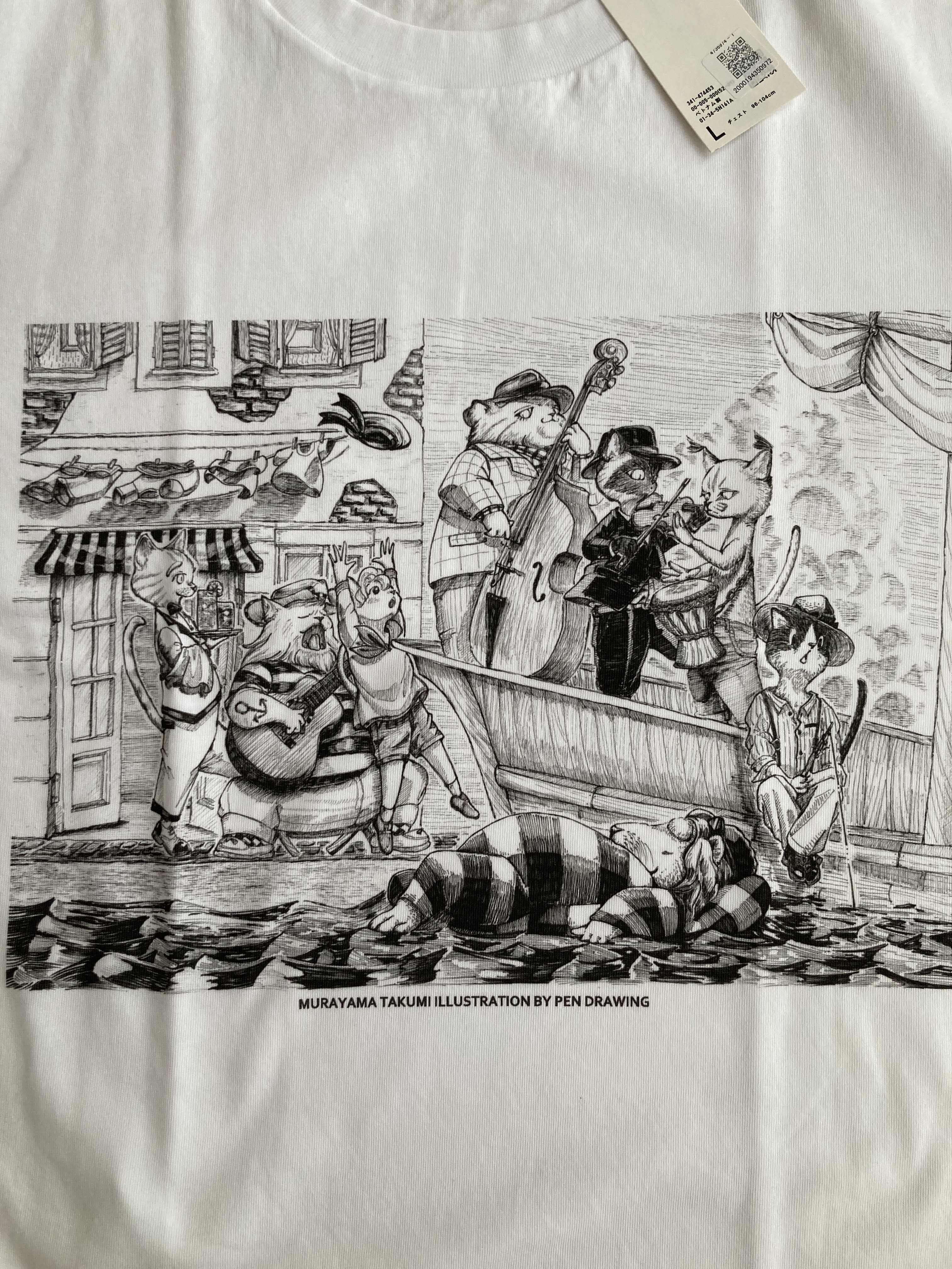 オリジナルTシャツ【Lは在庫有】　～海の近くの小さな街～