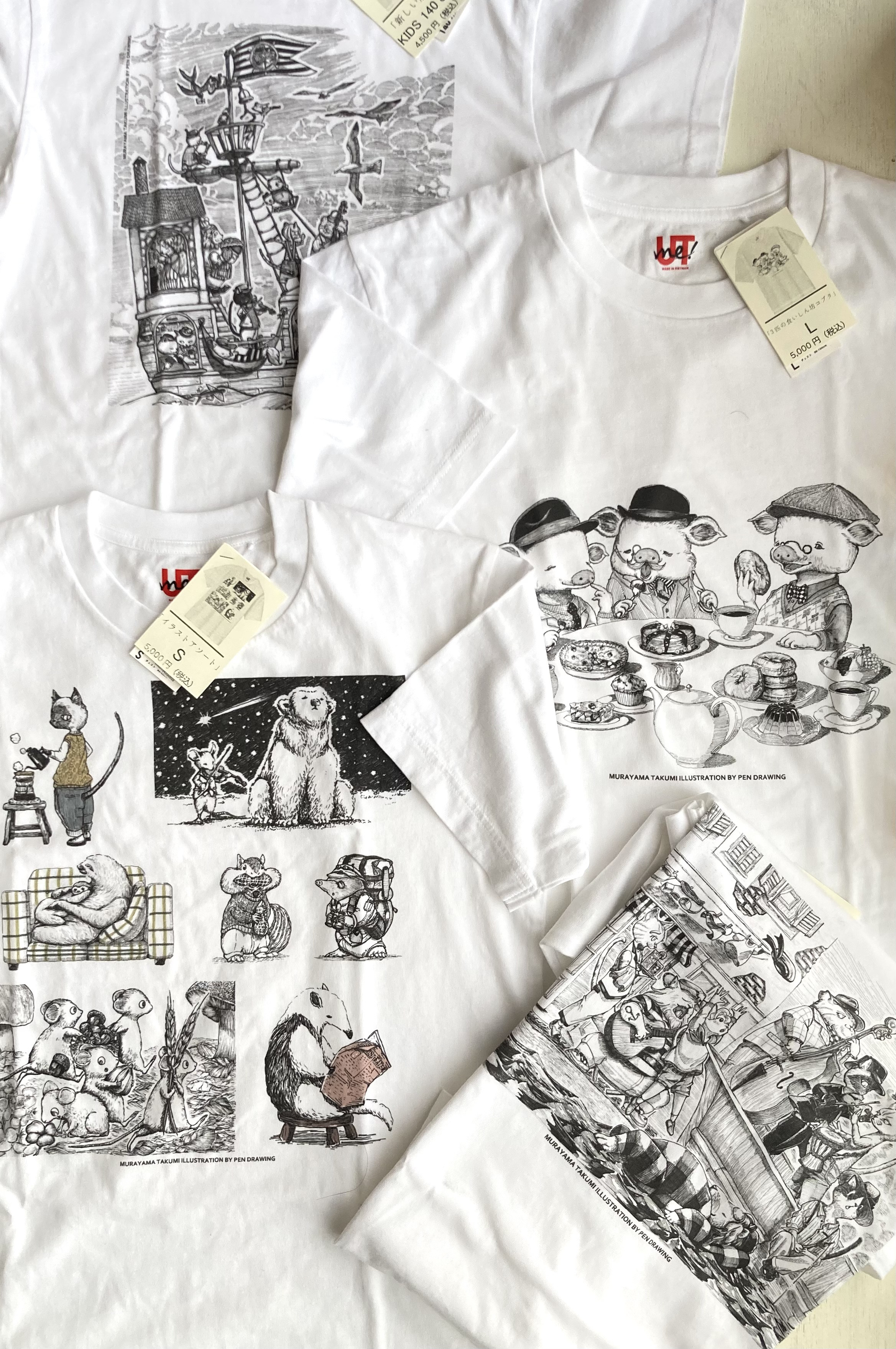 オリジナルTシャツ【Lは在庫有】　～海の近くの小さな街～