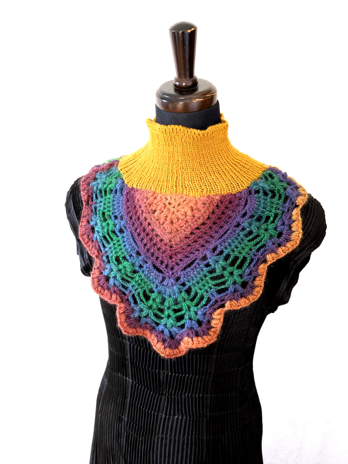 オータムカラーグラデーションのネックウォーマー