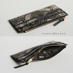 【秋冬限量版配色】高品質迷你皮夾/手機肩包 *海軍藍風信子圖案 *禮品裝 第9張的照片