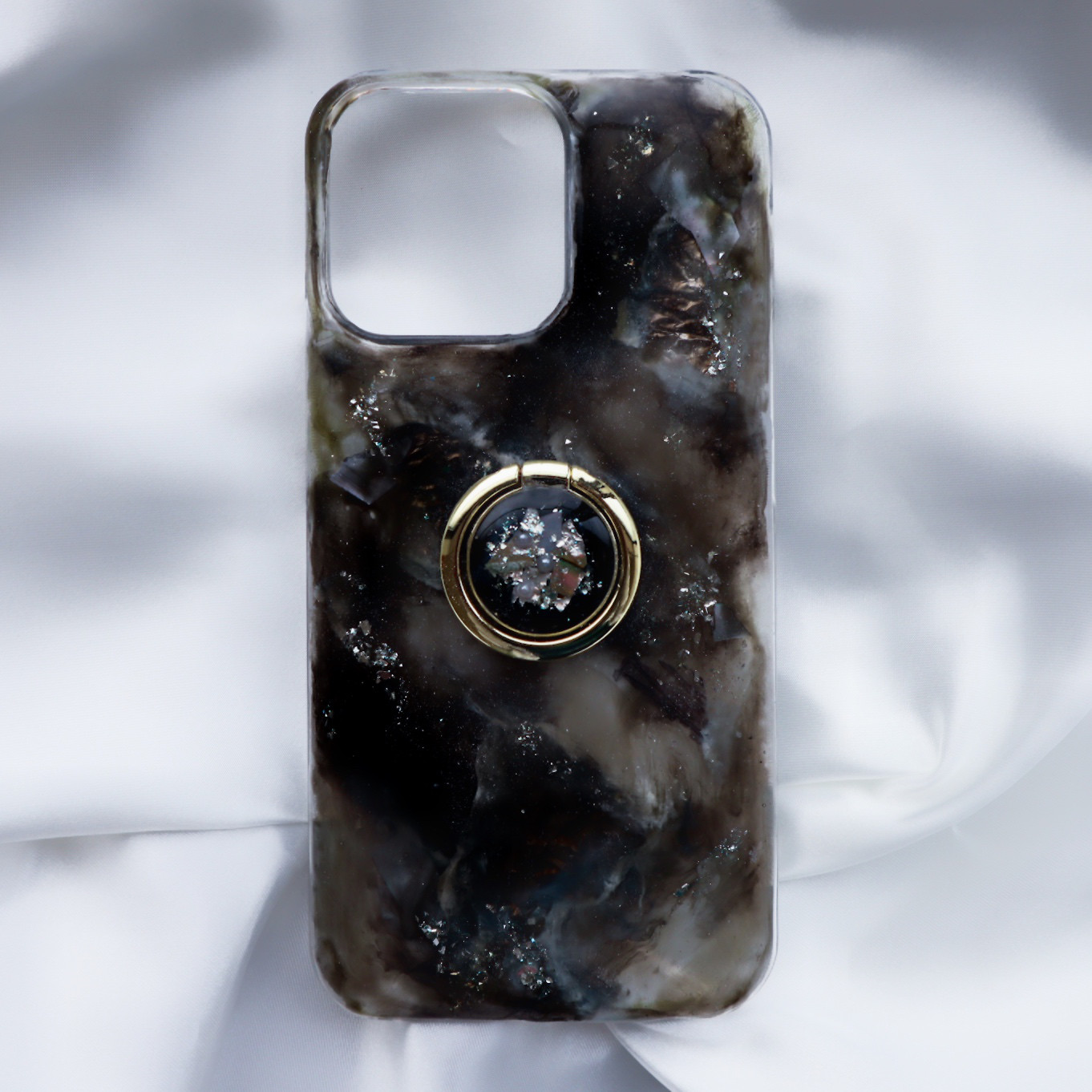 手描き誕生石　アクアマリン　ジュエリースマホケース　全機種対応　IPhone17 Android Xperia