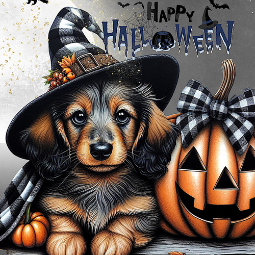 オリジナル 生地 パネル生地 犬 犬柄 ミニチュアダックスフンド