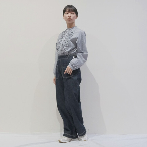 40%OFF】3タイプ フロントフリルブラウス D253061 denicher デニシェ