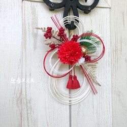 『早割お正月2026』　新作　ラタン飾り　しめ縄　お正月飾り　【ラタン小サイズ26㎝】 9枚目の画像