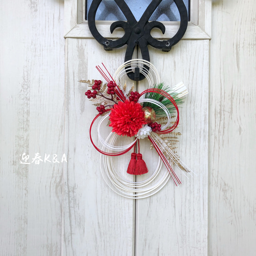 早割お正月2026』 新作 ラタン飾り しめ縄 お正月飾り 【ラタン小