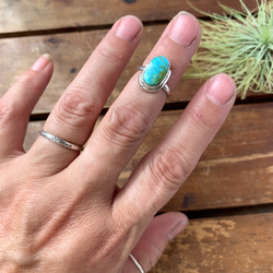 ブリゼ | クリップルクリークターコイズのシルバーリング | 11号 | Silver950 4枚目の画像