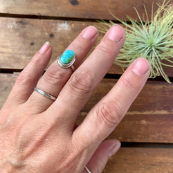 ブリゼ | クリップルクリークターコイズのシルバーリング | 11号 | Silver950 5枚目の画像