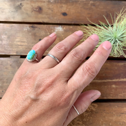 ブリゼ | クリップルクリークターコイズのシルバーリング | 11号 | Silver950 6枚目の画像
