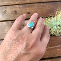 ブリゼ | クリップルクリークターコイズのシルバーリング | 15号 | Silver950 9枚目の画像