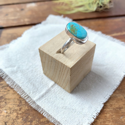 ブリゼ | クリップルクリークターコイズのシルバーリング | 15号 | Silver950 4枚目の画像