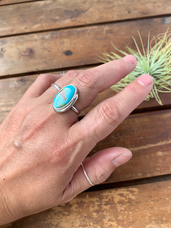 ブリゼ | ロイストンターコイズのシルバーリング | 16号 | Silver950 7枚目の画像