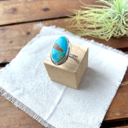 ブリゼ | ロイストンターコイズのシルバーリング | 16号 | Silver950 4枚目の画像