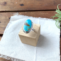 ブリゼ | ロイストンターコイズのシルバーリング | 16号 | Silver950 1枚目の画像