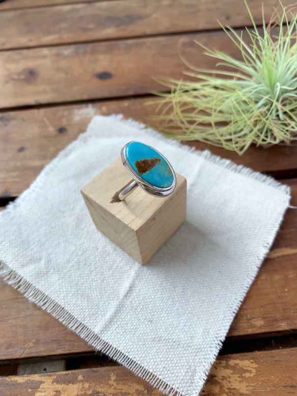 ブリゼ | ロイストンターコイズのシルバーリング | 16号 | Silver950 5枚目の画像