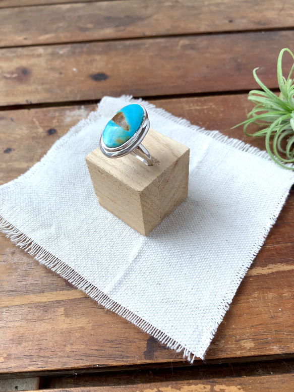 ブリゼ | ロイストンターコイズのシルバーリング | 16号 | Silver950 3枚目の画像