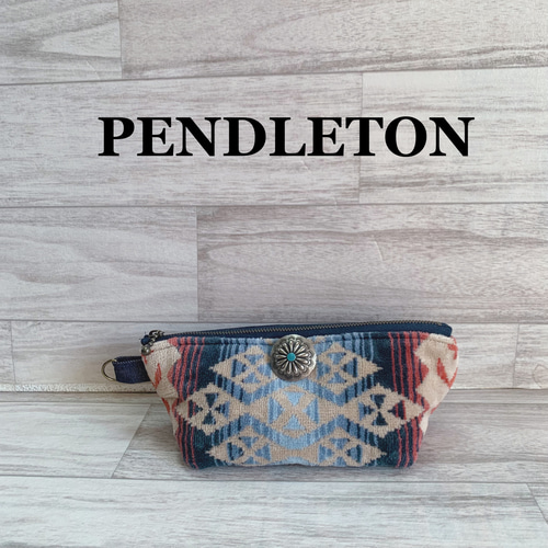 GQ2585◇PENDLETON : ラウンドジップ ロングウォレット◇ターコイズ