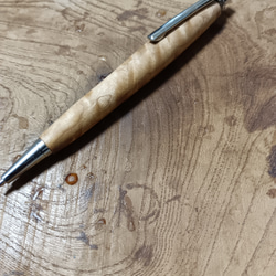 　木軸シャーペン 0.5㎜　ハードメープル杢　蜜蝋クリーム仕上げ 1枚目の画像