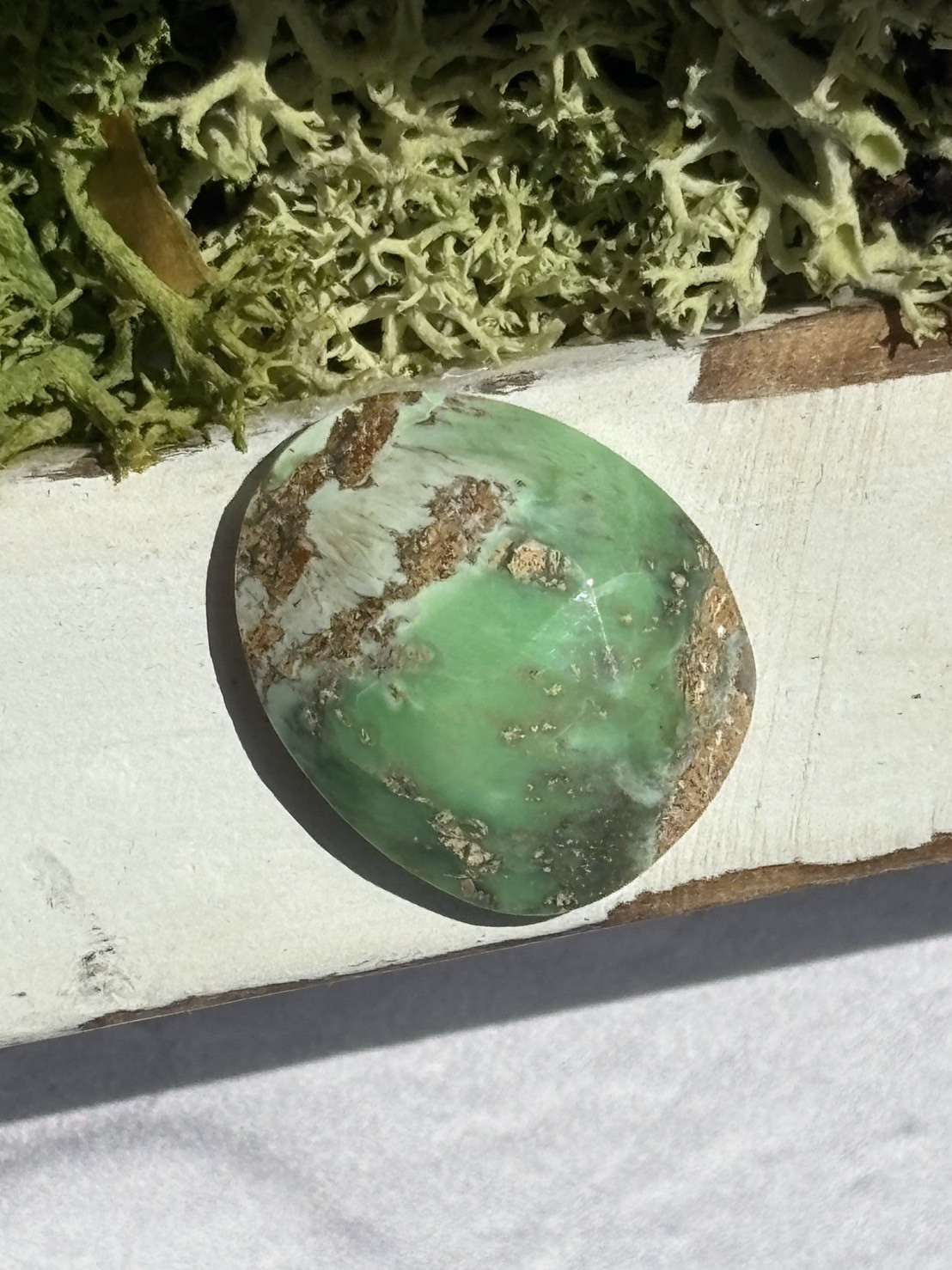 ローズカット✨＆アップルグリーン バリサイト 16 天然石 天然色