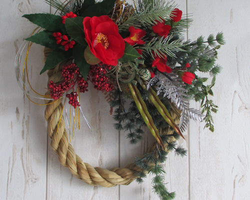 お正月を祝うしめ縄リース m-1017 しめ縄・しめ飾り studio mari-2