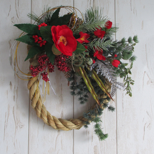 お正月を祝うしめ縄リース m-1017 しめ縄・しめ飾り studio mari-2