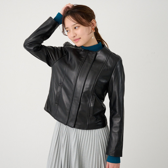 ﾓﾘﾉｶﾞｯｺｳ お得な3枚セットハイネックテレコトップス (ボーダー＋ブルー）｜ mg-th-set-06 20枚目の画像