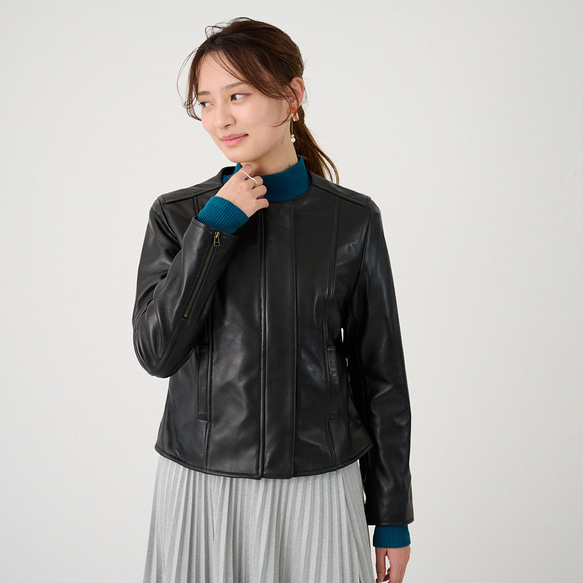 ﾓﾘﾉｶﾞｯｺｳ お得な3枚セットハイネックテレコトップス (ボーダー＋ブルー）｜ mg-th-set-06 13枚目の画像