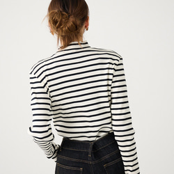 ﾓﾘﾉｶﾞｯｺｳ お得な3枚セットハイネックテレコトップス (ボーダー＋ブルー）｜ mg-th-set-06 11枚目の画像