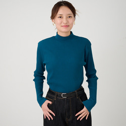 ﾓﾘﾉｶﾞｯｺｳ お得な3枚セットハイネックテレコトップス (ボーダー＋ブルー）｜ mg-th-set-06 7枚目の画像