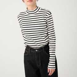 ﾓﾘﾉｶﾞｯｺｳ お得な3枚セットハイネックテレコトップス (ボーダー＋ブルー）｜ mg-th-set-06 8枚目の画像