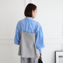 レイヤードコーデ に最適　ビスチェキャミ　グレー　0713Grey 13枚目の画像