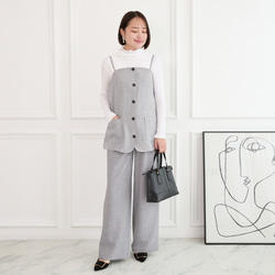 レイヤードコーデ に最適　ビスチェキャミ　グレー　0713Grey 4枚目の画像