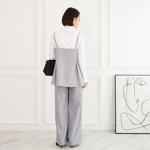 レイヤードコーデ に最適　ビスチェキャミ　グレー　0713Grey 6枚目の画像