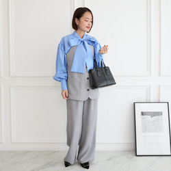 レイヤードコーデ に最適　ビスチェキャミ　グレー　0713Grey 14枚目の画像