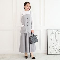 レイヤードコーデ に最適　ビスチェキャミ　グレー　0713Grey 9枚目の画像