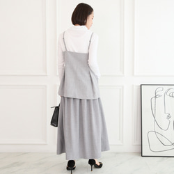 レイヤードコーデ に最適　ビスチェキャミ　グレー　0713Grey 10枚目の画像