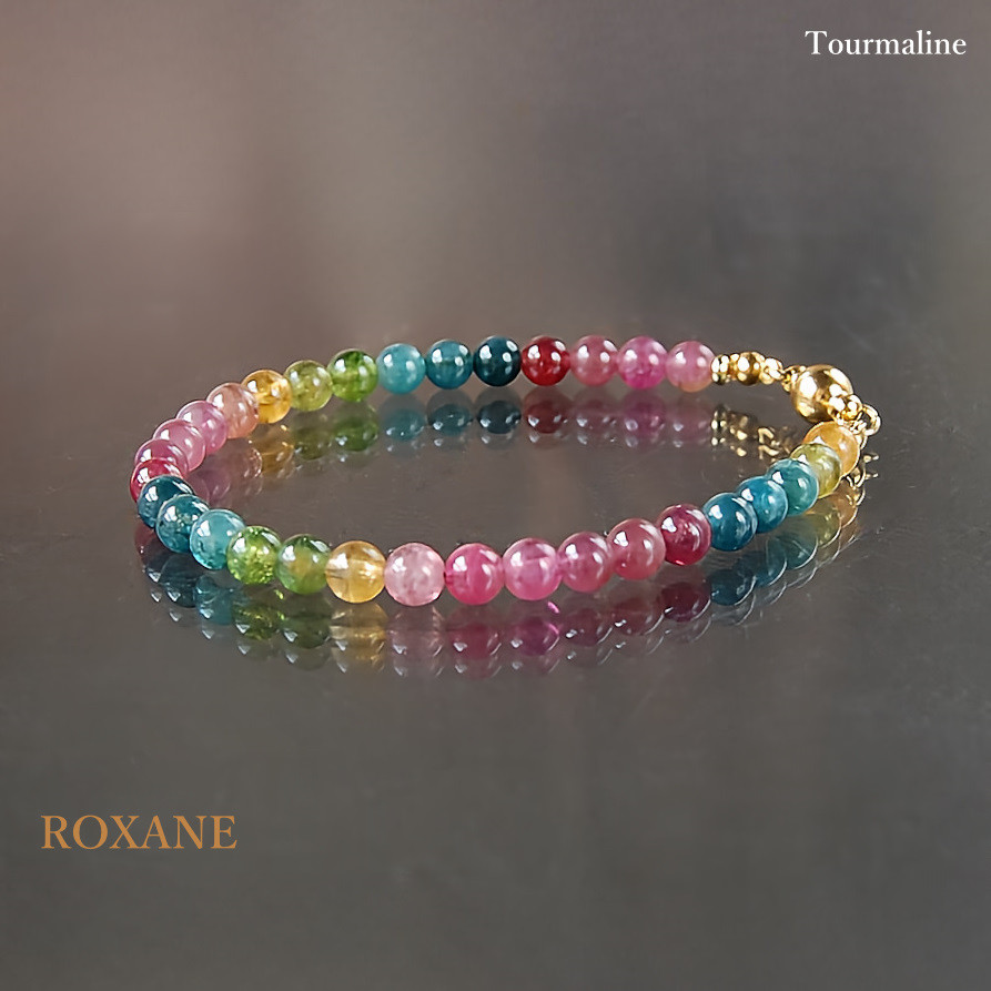 【虹が見えた空】★1点物 写真現品のお届け★　高品質高発色のトルマリン　10月誕生石　（金属アレルギー対応）