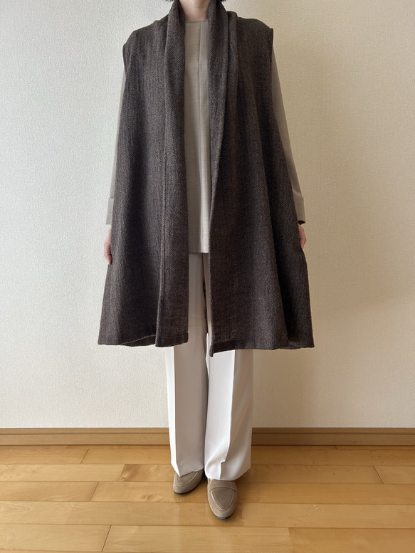 1000円OFF ショールカラーのベスト　サイズ展開あり 17枚目の画像