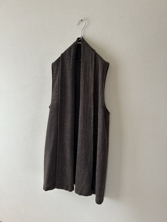 1000円OFF ショールカラーのベスト　サイズ展開あり 3枚目の画像