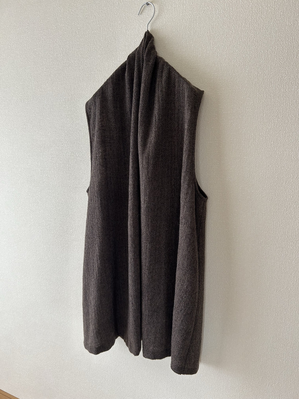 1000円OFF ショールカラーのベスト　サイズ展開あり 1枚目の画像