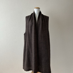 1000円OFF ショールカラーのベスト　サイズ展開あり 6枚目の画像