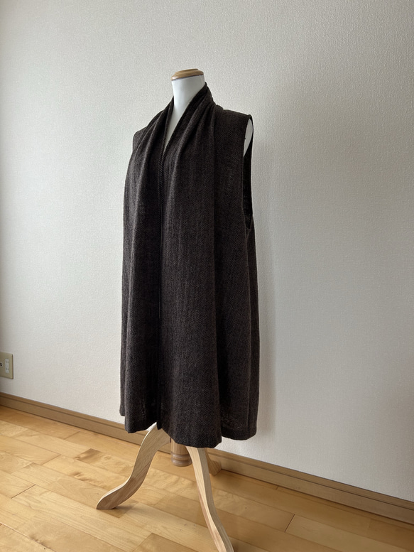 1000円OFF ショールカラーのベスト　サイズ展開あり 12枚目の画像