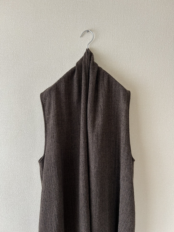 1000円OFF ショールカラーのベスト　サイズ展開あり 4枚目の画像