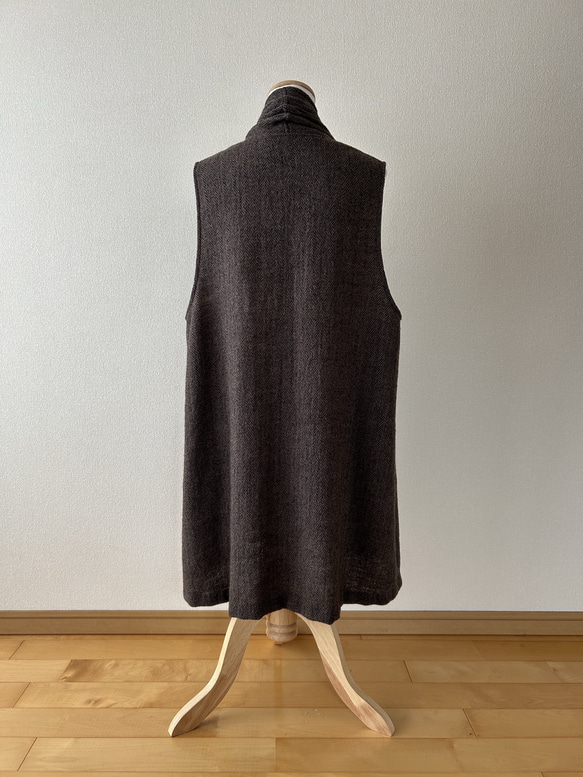 1000円OFF ショールカラーのベスト　サイズ展開あり 9枚目の画像