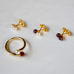 ボルドー ピアス（スタッド・一粒） の人気通販｜Creema(クリーマ