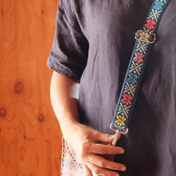 Kogin刺繡多肩帶花園[肩帶☺︎刺繡]智慧型手機單肩包⌘接受客製化⌘ 第12張的照片