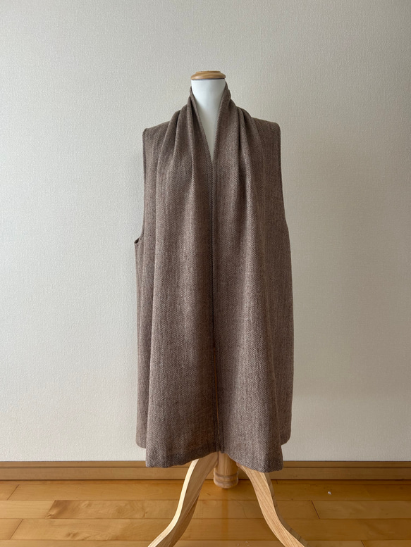 1000円OFF ショールカラーのベスト　サイズ展開あり 10枚目の画像