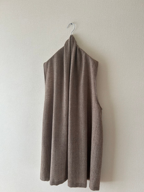 1000円OFF ショールカラーのベスト　サイズ展開あり 6枚目の画像