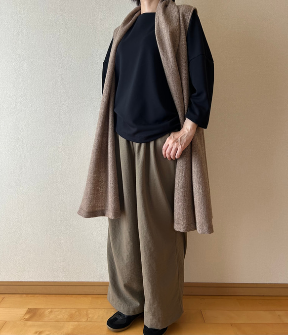 1000円OFF ショールカラーのベスト　サイズ展開あり 16枚目の画像