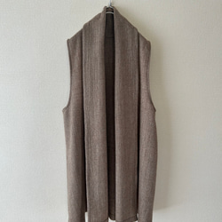 1000円OFF ショールカラーのベスト　サイズ展開あり 5枚目の画像